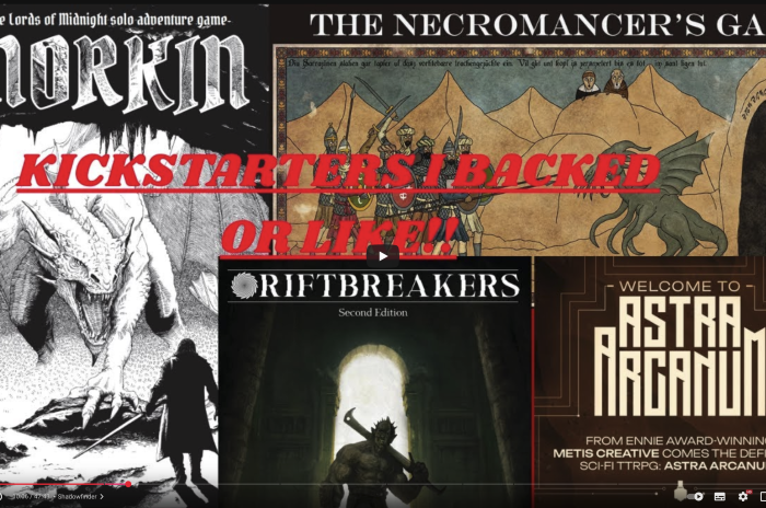FOXXOF RPG selects Morkin among the games he has recently backed on Kickstarter.